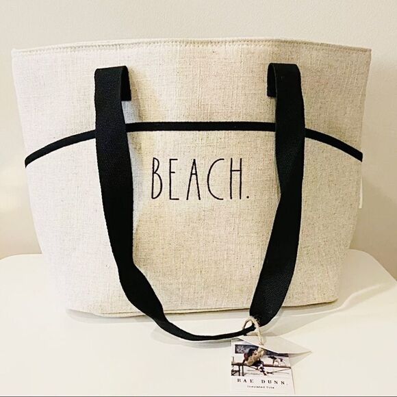 RAE DUNN Insulated ‘Beach’ Tote Bag. - Picture 1 of 9